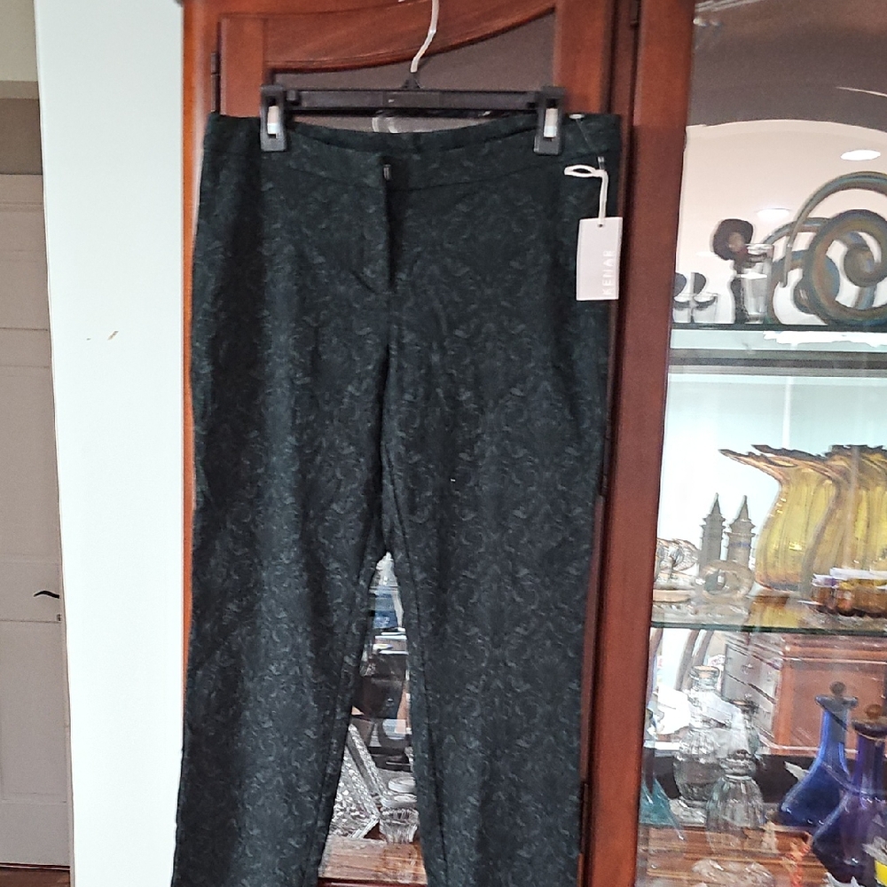 Kenar Deep Green Textured Trousers Size 1o Nwt